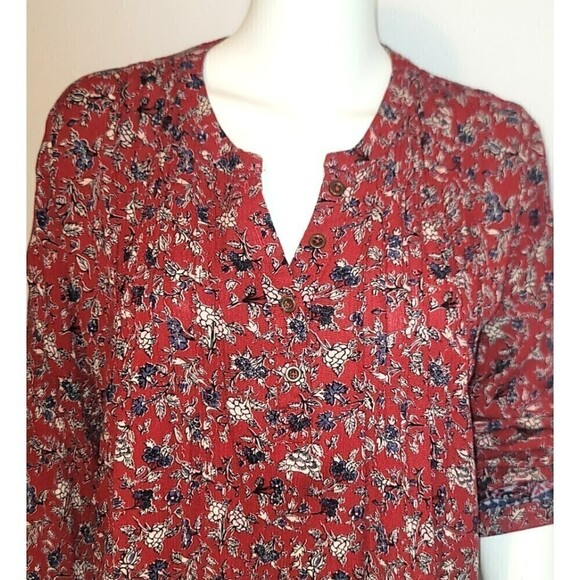 2 Knox Rose Floral Print Blouses - Size S - Picture 9 of 16